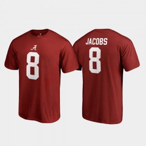 Name & Number College Legends Mens Josh Jacobs Alabama T-Shirt #8 Crimson 948258-697