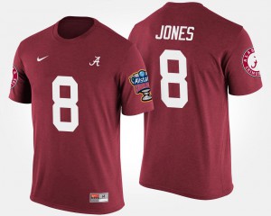 Bowl Game Men's Sugar Bowl #8 Crimson Julio Jones Alabama T-Shirt 473183-798