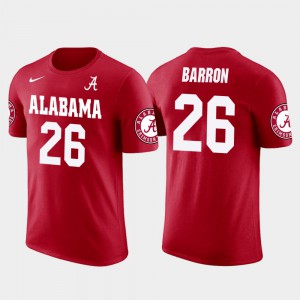 Los Angeles Rams Football Mark Barron Alabama T-Shirt #26 Future Stars For Men Red 940152-714