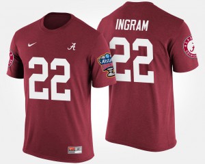 Mark Ingram Alabama T-Shirt Bowl Game Sugar Bowl For Men #22 Crimson 401982-187