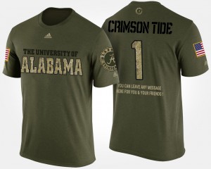 No.1 Short Sleeve With Message Military #1 Mens Alabama T-Shirt Camo 223071-801
