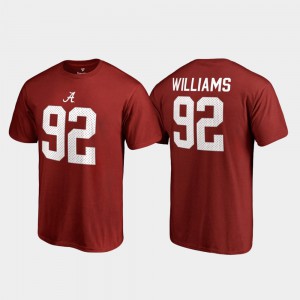 #92 Name & Number Crimson College Legends For Men Quinnen Williams Alabama T-Shirt 604340-180