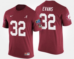 #32 Rashaan Evans Alabama T-Shirt Sugar Bowl Men Bowl Game Crimson 443581-930