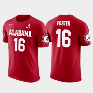 Buffalo Bills Football Mens Red Future Stars #16 Robert Foster Alabama T-Shirt 387199-730
