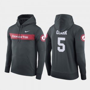 Anthracite Ronnie Clark Alabama Hoodie For Men Sideline Seismic Football Performance #5 190854-794