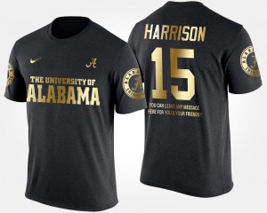 Ronnie Harrison Alabama T-Shirt Men's Gold Limited Short Sleeve With Message #15 Black 226540-398