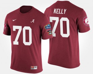 Bowl Game Sugar Bowl Ryan Kelly Alabama T-Shirt #70 For Men Crimson 508123-129