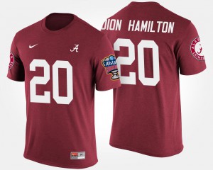 #20 Mens Shaun Dion Hamilton Alabama T-Shirt Sugar Bowl Bowl Game Crimson 215482-997