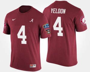 Mens Crimson T.J. Yeldon Alabama T-Shirt #4 Bowl Game Sugar Bowl 879736-369