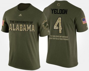 Camo T.J. Yeldon Alabama T-Shirt Mens Short Sleeve With Message #4 Military 630843-289