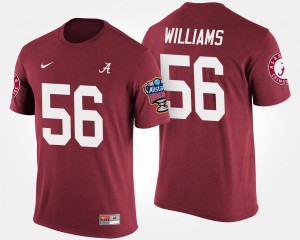 Men #56 Bowl Game Sugar Bowl Tim Williams Alabama T-Shirt Crimson 928212-923