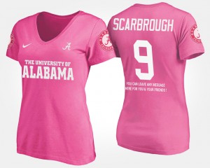 With Message For Women's Bo Scarbrough Alabama T-Shirt Pink #9 771529-418