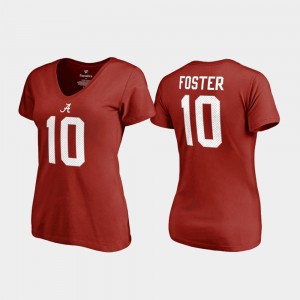 Crimson Name & Number Reuben Foster Alabama T-Shirt College Legends For Women's #10 742112-927