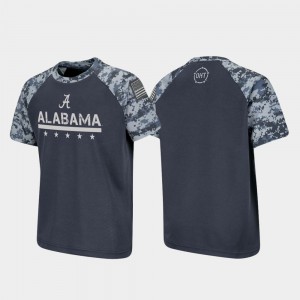 Raglan Digital Camo OHT Military Appreciation Alabama T-Shirt Charcoal For Kids 462526-352