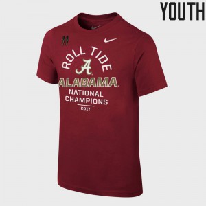 College Football Playoff 2017 National Champions Celebration Alabama T-Shirt Youth Bowl Game Crimson 693729-137