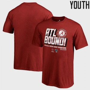 Youth(Kids) Alabama T-Shirt College Football Playoff 2018 Sugar Bowl Champions Flea Flicker Bowl Game Crimson 834079-154