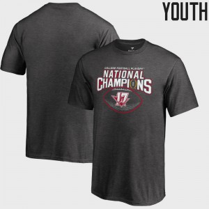 College Football Playoff 2017 National Champions Pick Six Youth(Kids) Heather Gray Alabama T-Shirt Bowl Game 828030-957