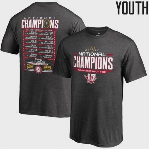 Heather Gray Bowl Game For Kids College Football Playoff 2017 National Champions Schedule Alabama T-Shirt 801238-377